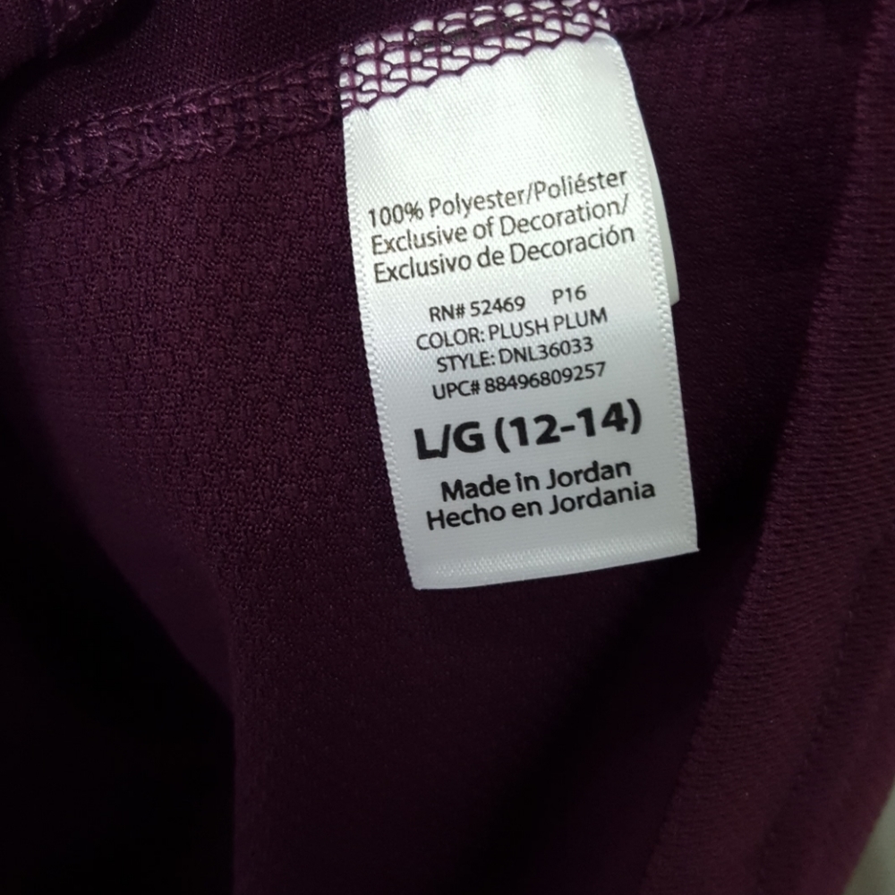 Danskin Purple Long Sleeved Performance Tee - Picture 5 of 6